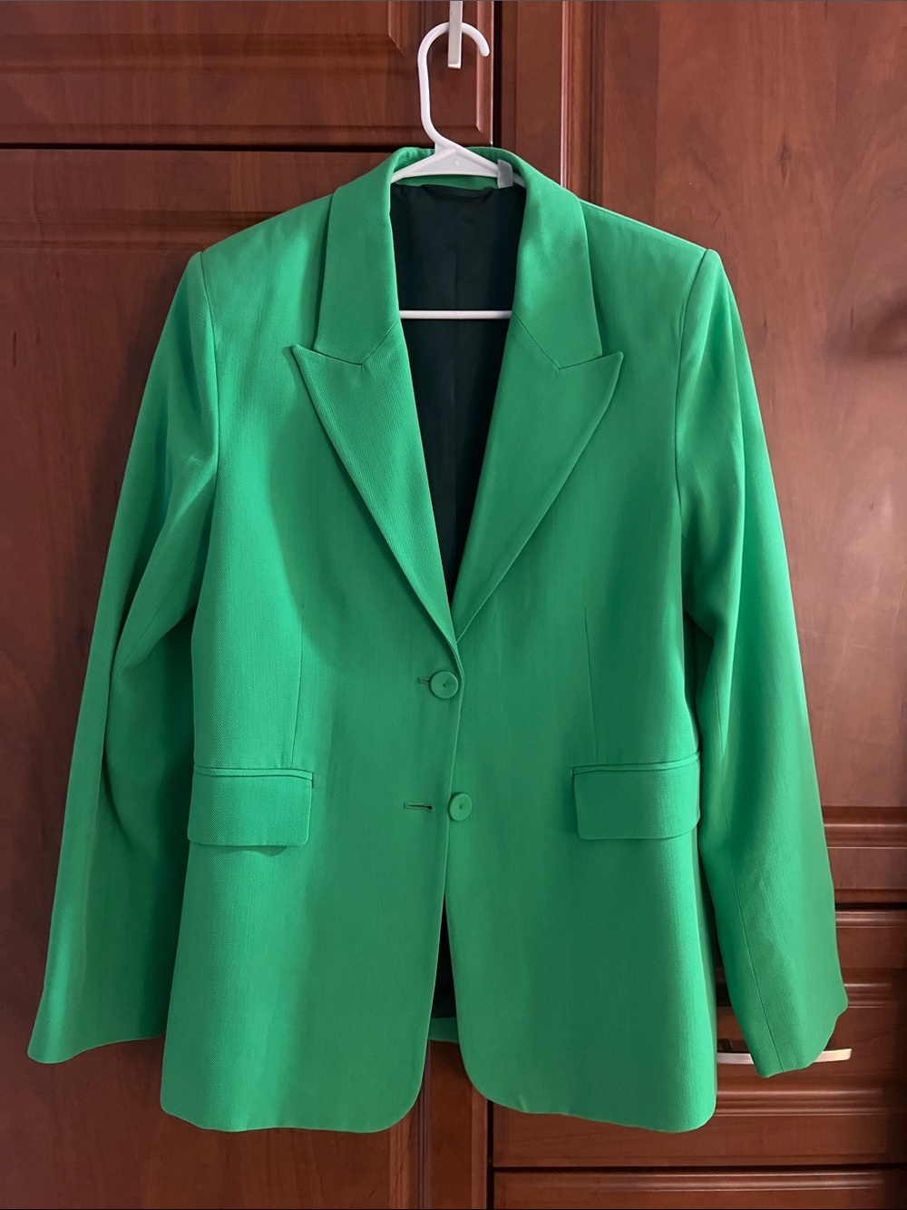 & Other Stories Bright Green Single-Breasted Blazer